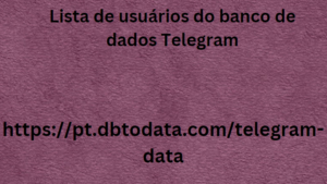 Lista de usuários do banco de dados Telegram