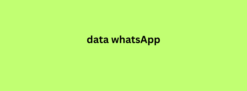 data whatsApp